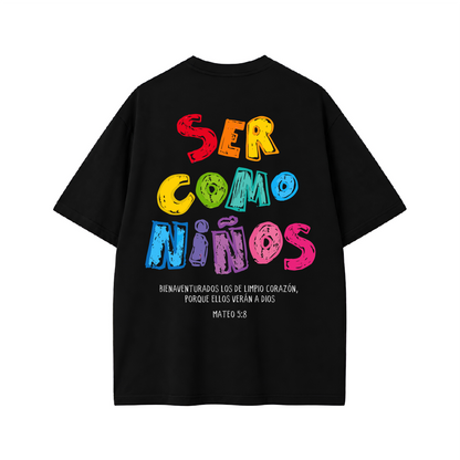 Camiseta Oversize - Ser como niños