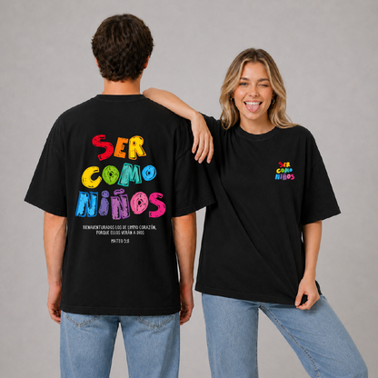 Camiseta Oversize - Ser como niños