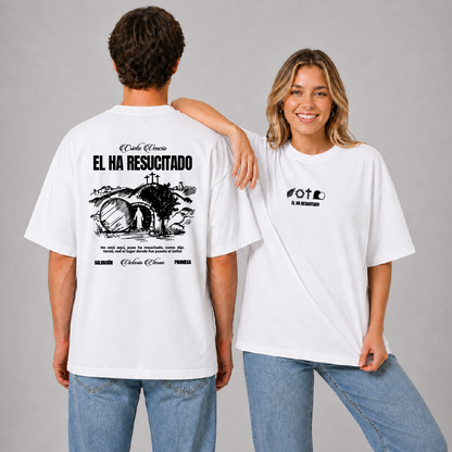 Camiseta Oversize - Él ha Resucitado