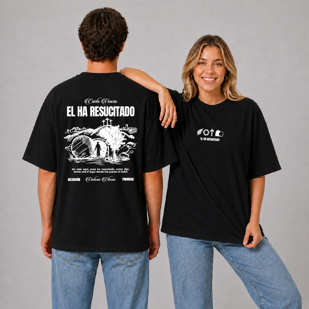 Camiseta Oversize - Él ha Resucitado